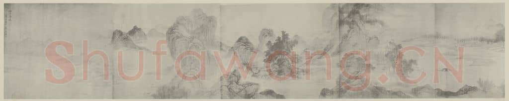 清 恽寿平《临六如居士湖山春暖图卷(二)》国画作品