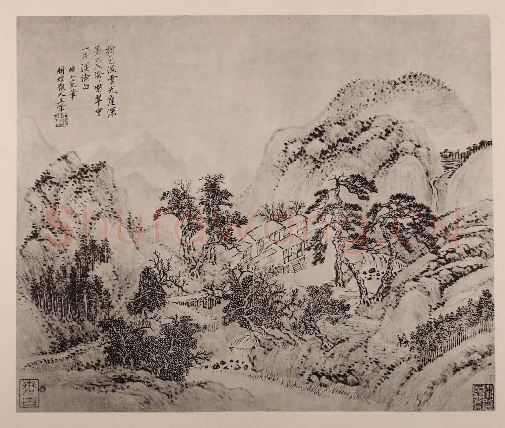 清 王翚《山水册(九)》国画作品