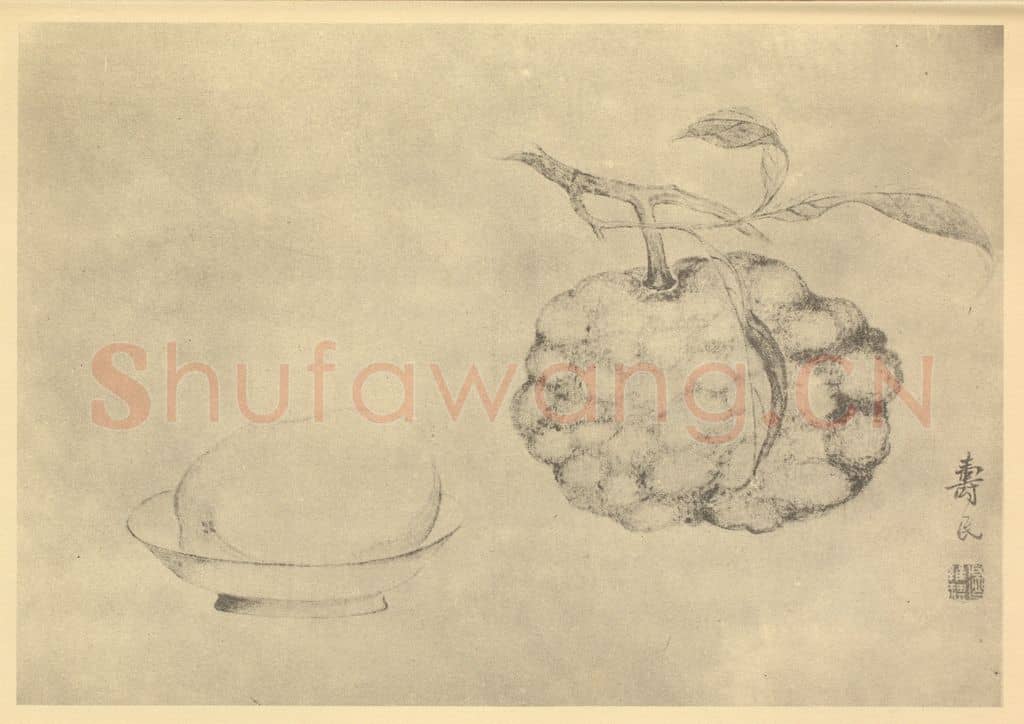 清 边寿民《果实》国画作品