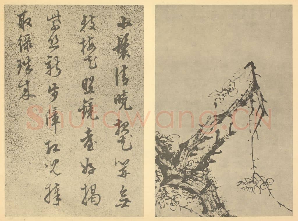 明 陈继儒《梅花（一）》国画作品