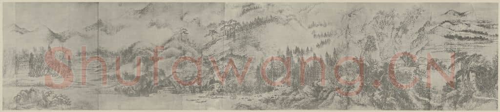 清 王翚《临安山色卷(二)》国画作品