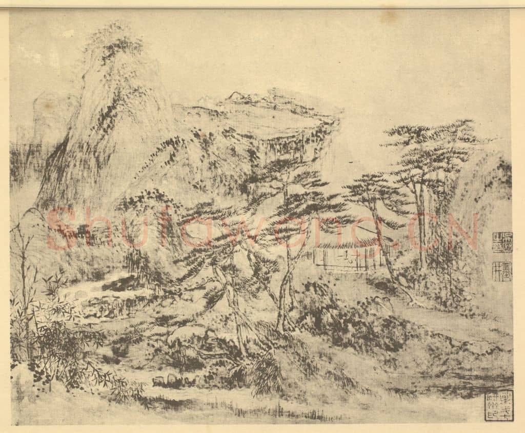 清 吴历《山水图(十八)》国画作品