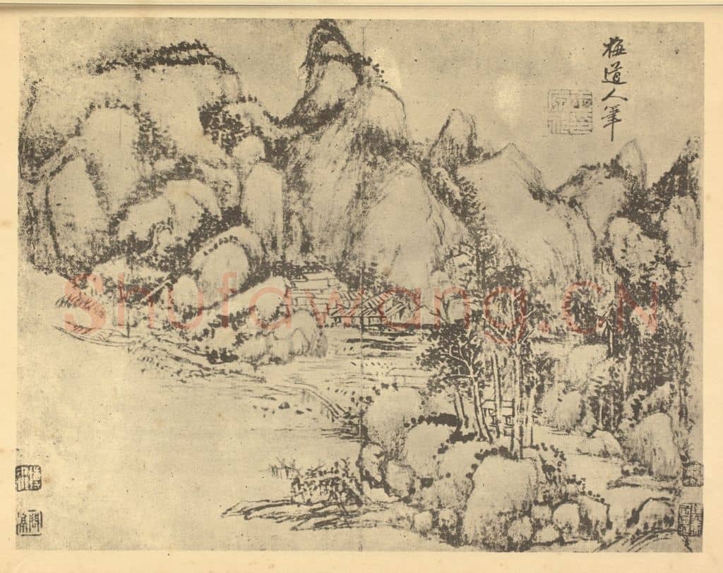 清 王原祁《山水图(六)》国画作品