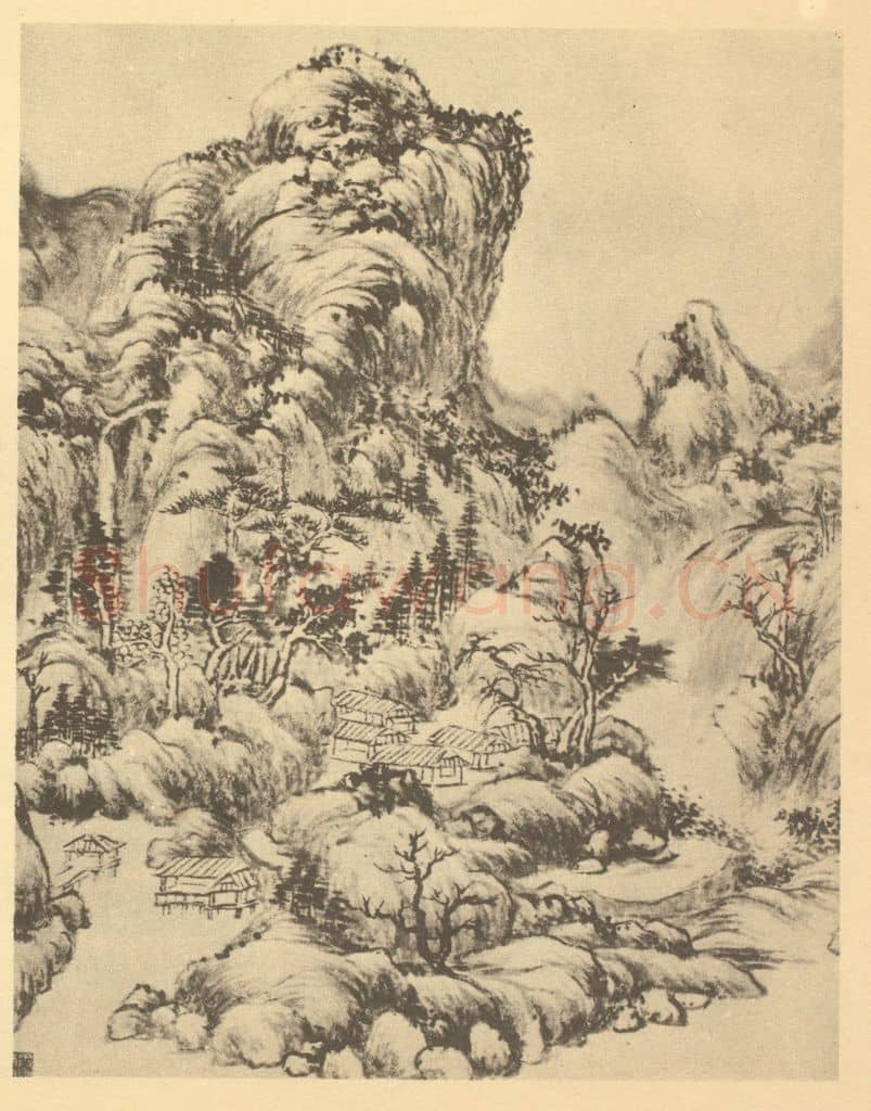 清 秦炳文《山水图(二十)》国画作品