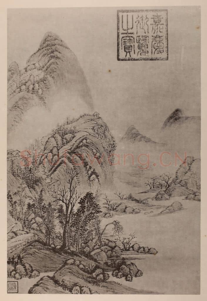 清 吴历《山水册（一）》国画作品