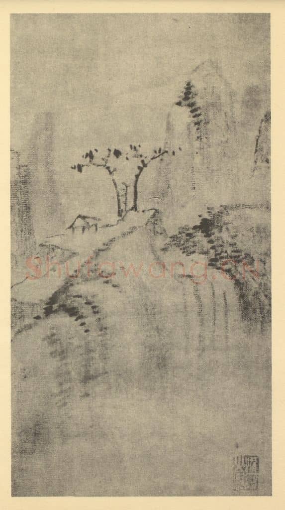 清 戴本孝《山水图（六）》国画作品