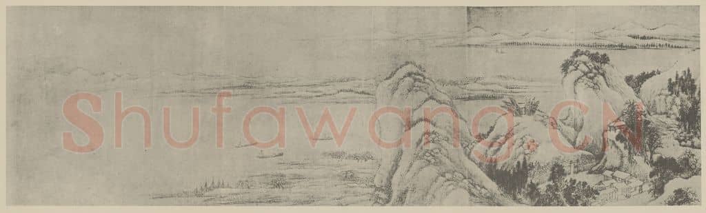 清 王翚《溪山霁雪图卷（二）》国画作品