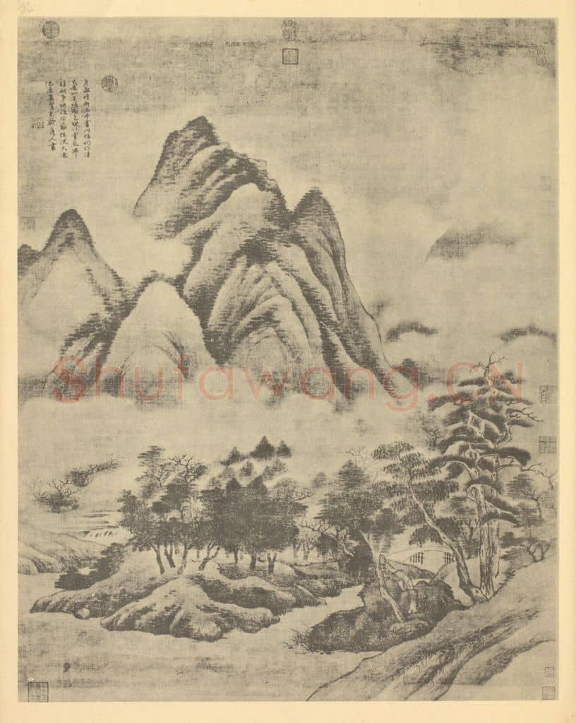 元 高克恭《山水图》国画作品