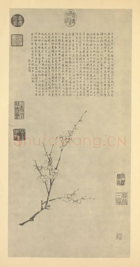 清 张照《梅花》国画作品
