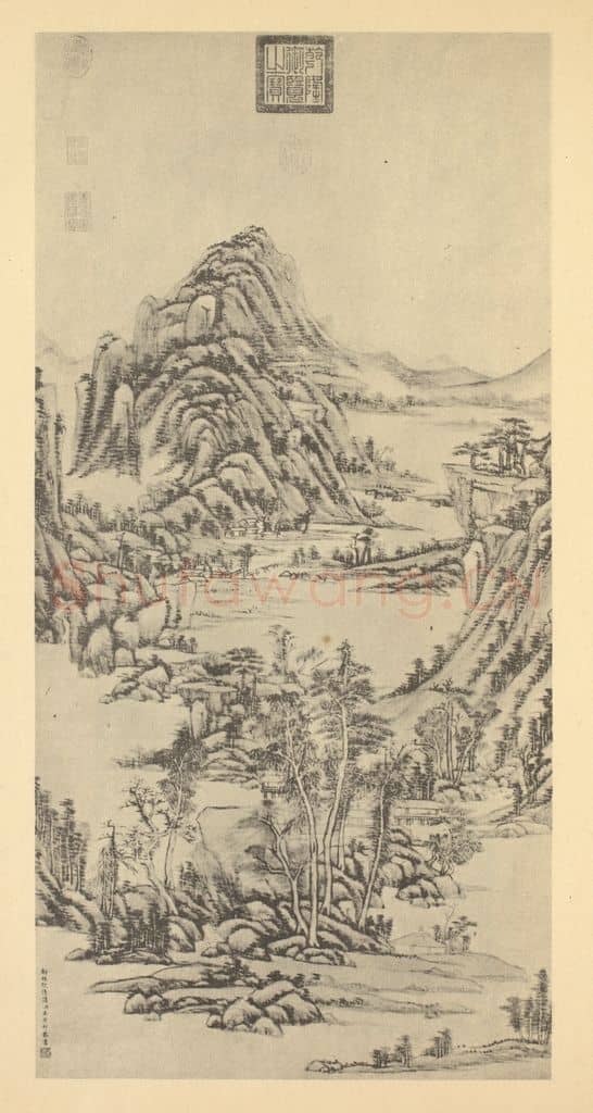 清 王原祁《山水轴（三十）》国画作品