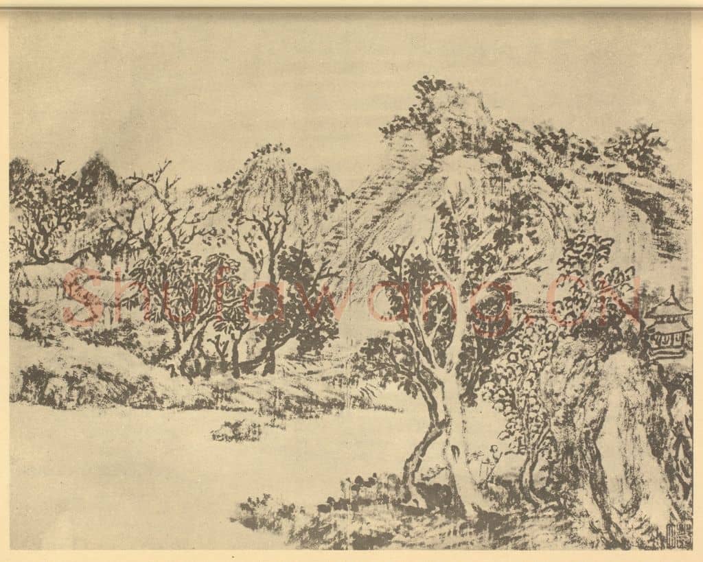 清 王宸《山水图（六）》国画作品