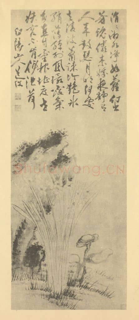 明 陈淳《水仙》国画作品