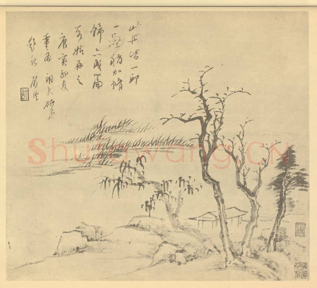 清 顾澐《山水图（八）》国画作品