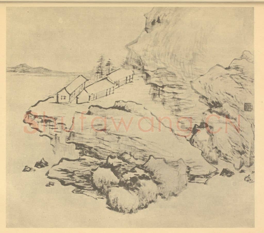 清 顾澐《山水图（三）》国画作品