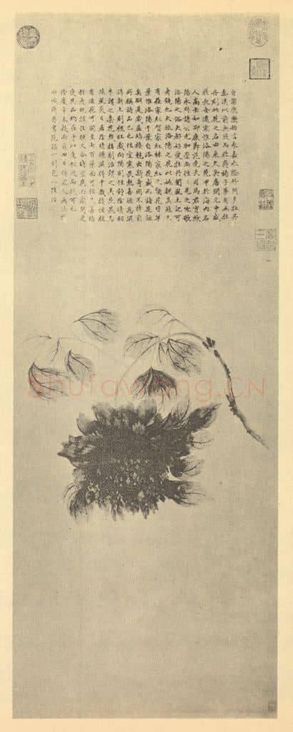 明 陆治《牡丹》国画作品