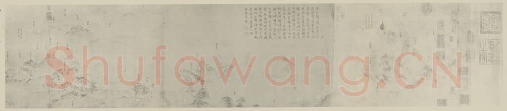 宋 李公麟《蜀江胜㮣图卷（一）》国画作品