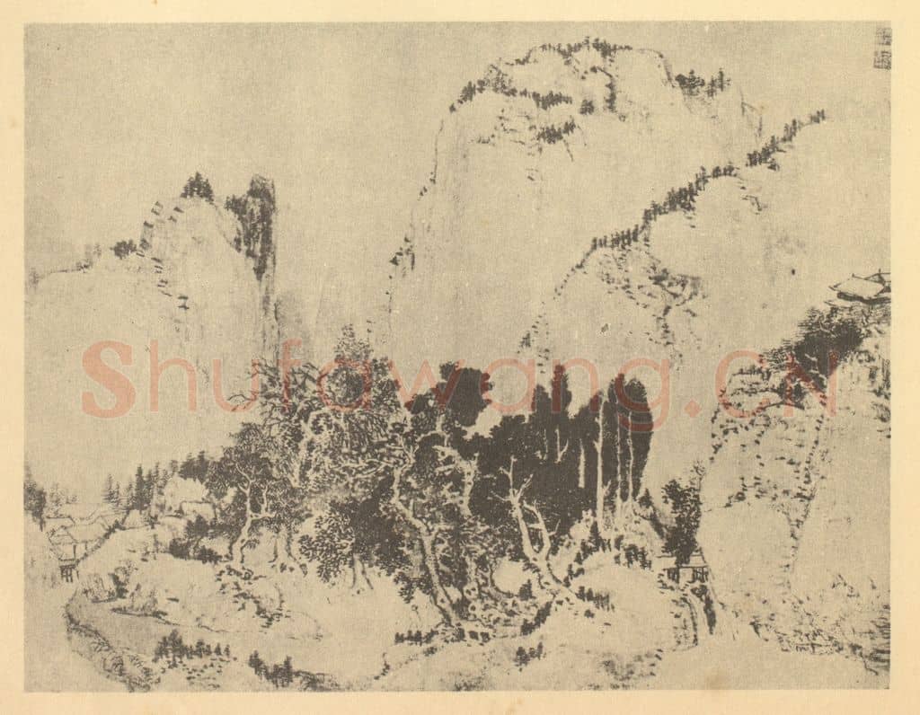 清 蔡嘉《山水图（二）》国画作品