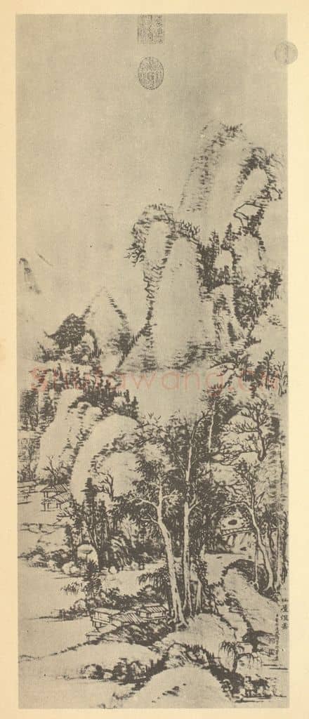 清 董邦达《山水轴(四)》国画作品