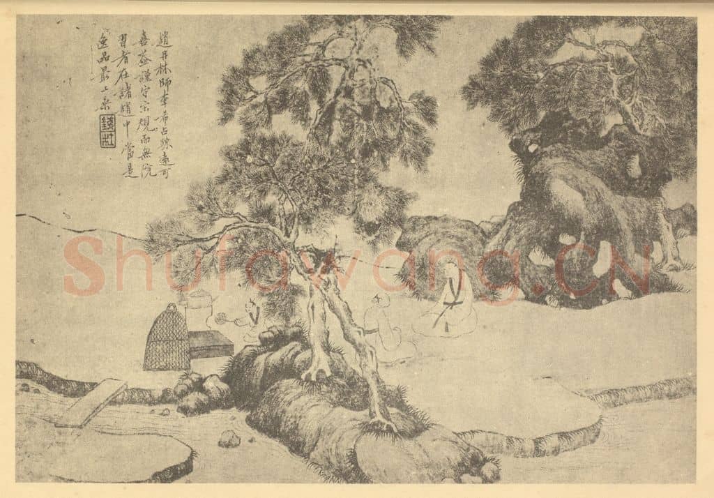 清 钱杜《山水图（五）》国画作品