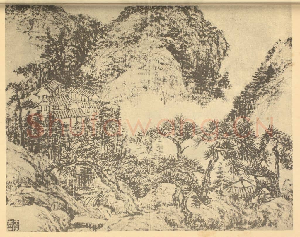 清 王宸《山水图(九)》国画作品
