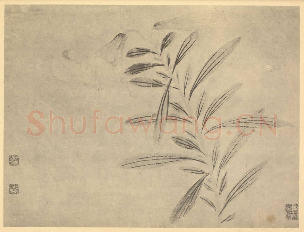 明 陈淳《百合》国画作品