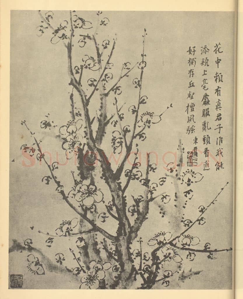 清 项奎《梅花》国画作品