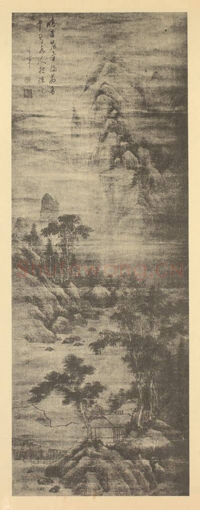 明 董其昌《山水轴(十七)》国画作品