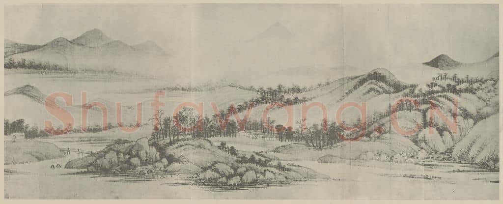 清 王时敏《晴岚暖翠图卷(七)》国画作品