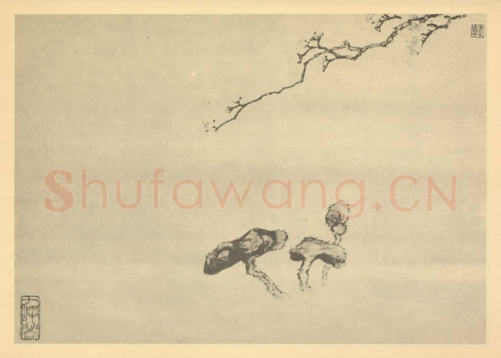 清 金俊明《梅花(八)》国画作品