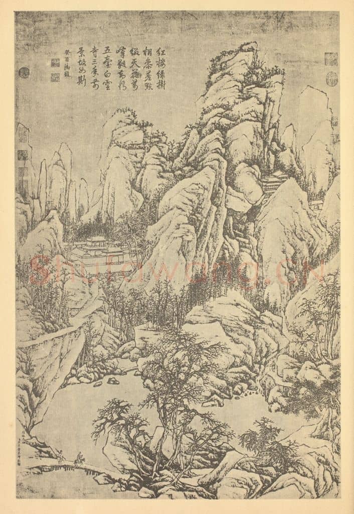 清 张宗苍《山水轴（八）》国画作品