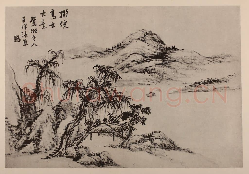 清 张熊《山水册(十一)》国画作品