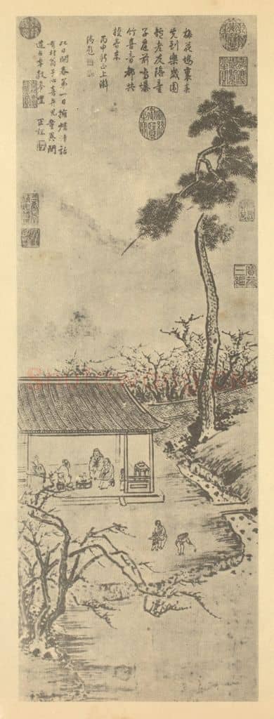 明 顾正谊《山水轴》国画作品