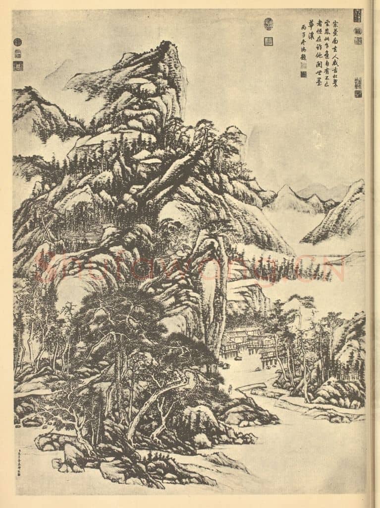 清 张宗苍《山水轴（二）》国画作品