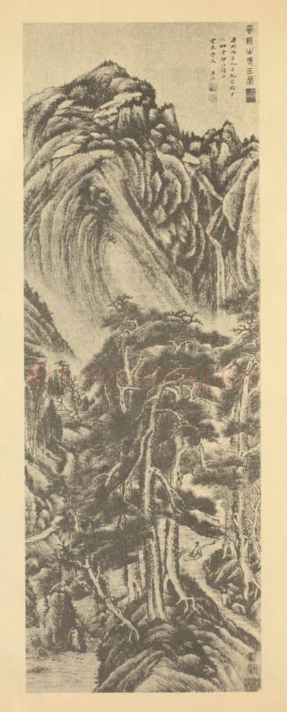 清 吴历《山水轴（四）》国画作品