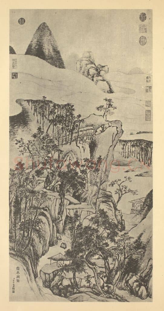 清 弘旿《山水轴(四)》国画作品