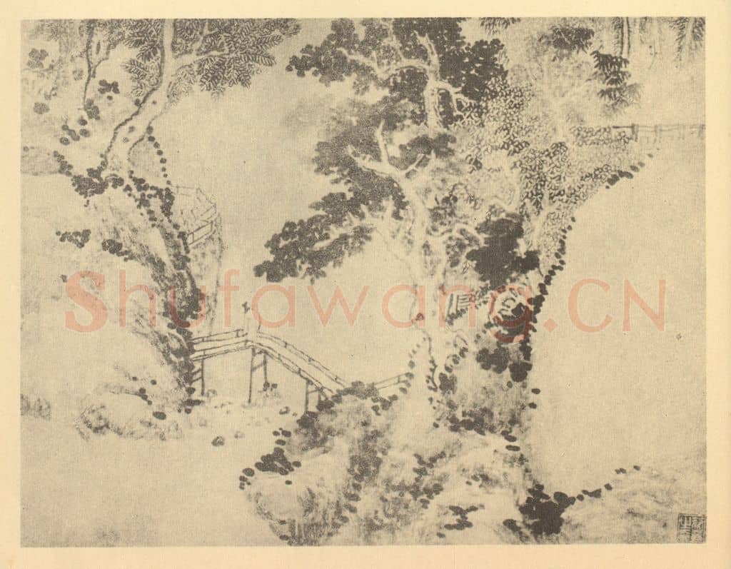 清 蔡嘉《山水图(十)》国画作品