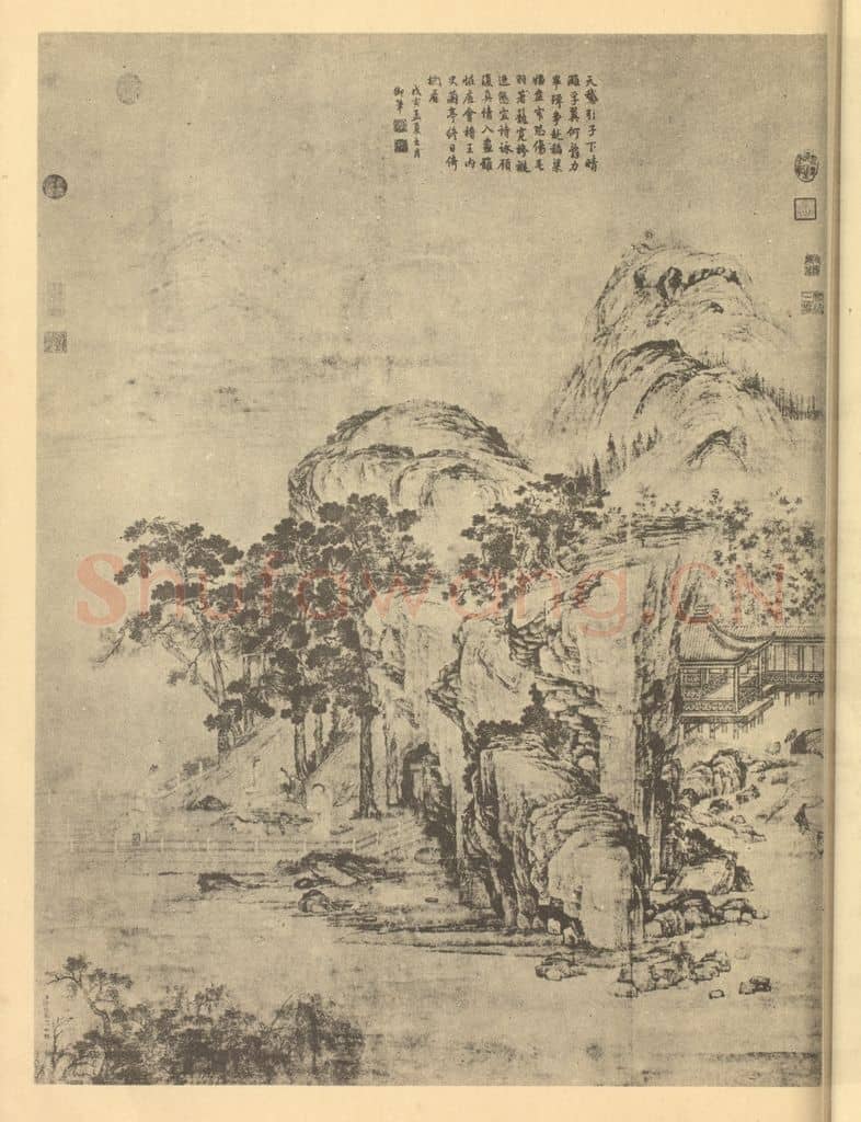 清 徐扬《山水图》国画作品