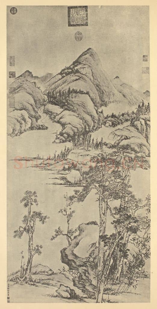 清 永瑢《山水轴(五)》国画作品