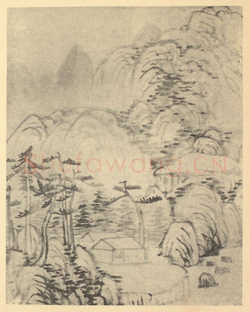 明 张风《山水图(二)》国画作品