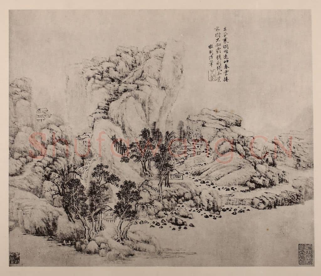 清 王翚《山水册(十)》国画作品