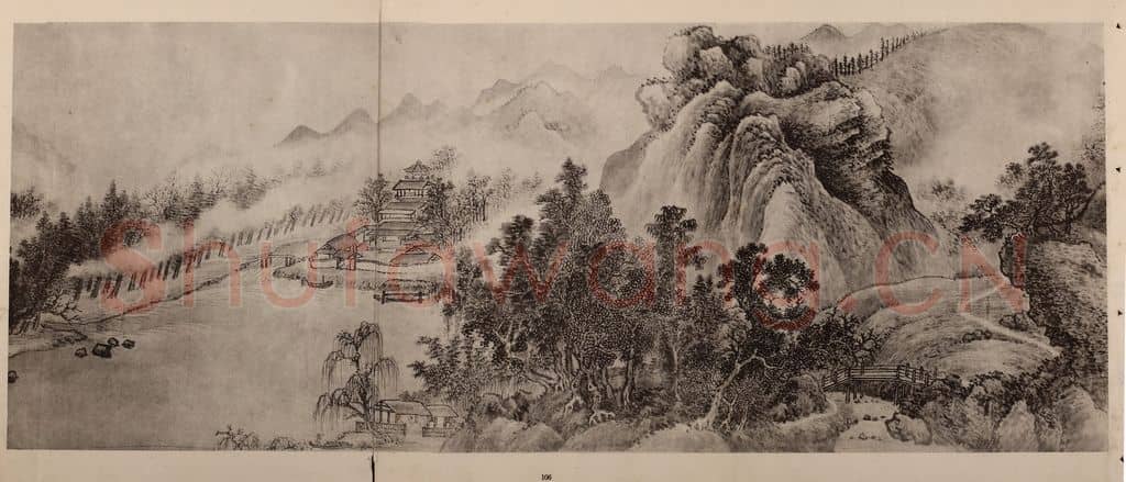 清 王翚《江山纵览图卷(二)》国画作品