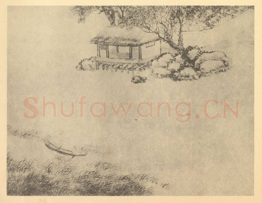 清 蔡嘉《山水图(四)》国画作品