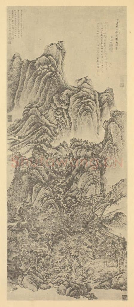 清 王时敏《山水轴(七)》国画作品