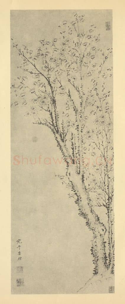 清 李礼《梅花》国画作品