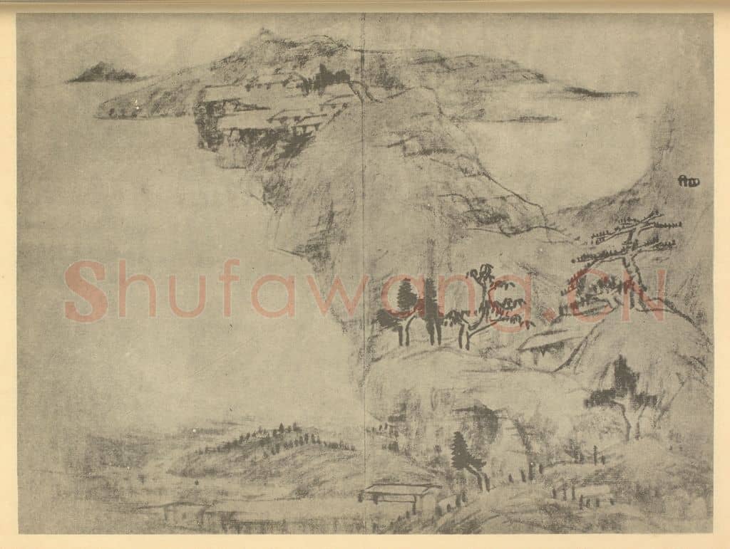 清 朱耷《山水图(五)》国画作品