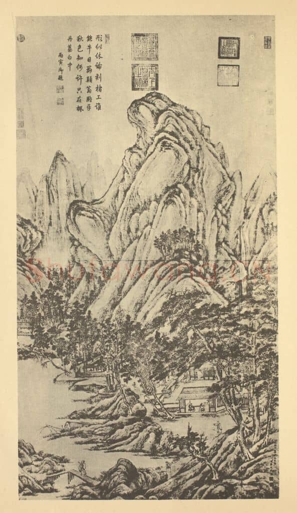 清 唐岱《山水轴(三)》国画作品