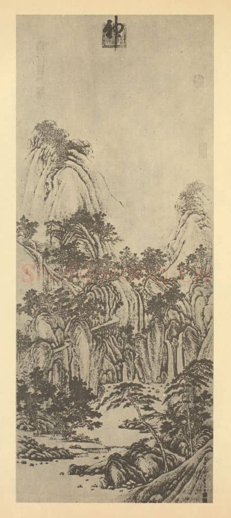 清 唐岱《山水轴(四)》国画作品