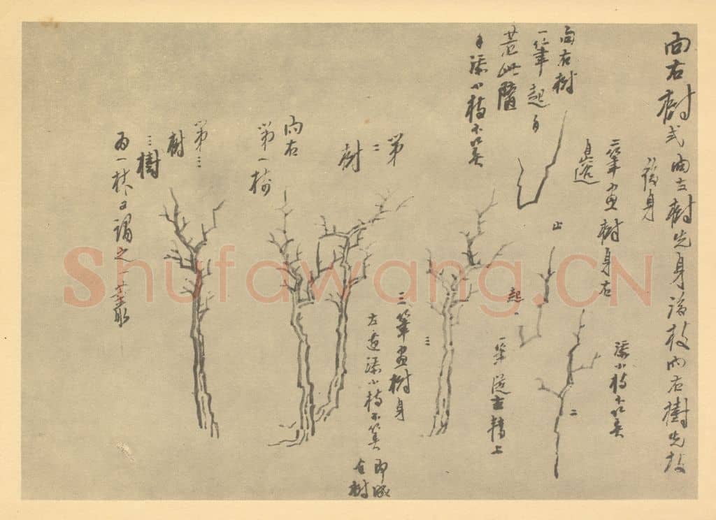 清 龚贤《画山水法(二)》国画作品