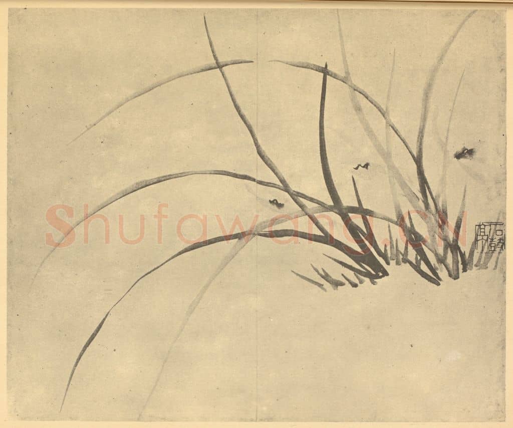 清 张燕昌《兰》国画作品
