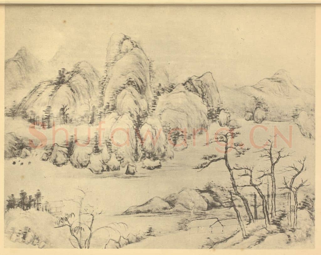 清 陆恢《山水图（九）》国画作品